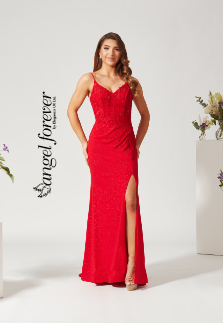 Angel Forever Red Fitted Prom / Evening Dress